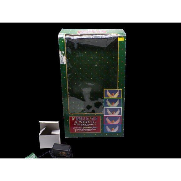 Bradford Fiber Optic Angel 14" Tree Top Tablepiece Continuous Changing Colors - Picture 6 of 11